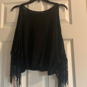 medium Black Crop Top